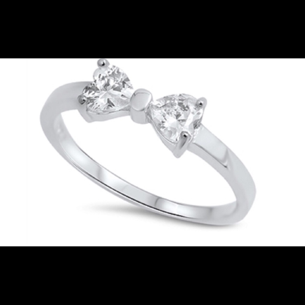 Cute sterling silver bow tie ring
